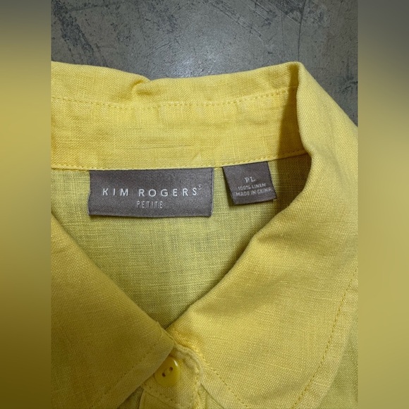 Kim Rogers 100% Linen Blouse PL - Picture 2 of 4